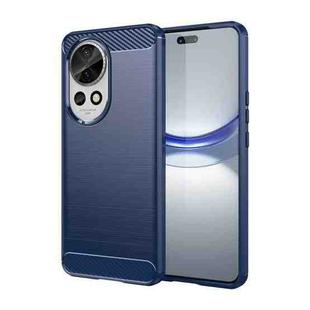 For Huawei nova 12 Pro Brushed Texture Carbon Fiber TPU Phone Case(Blue)