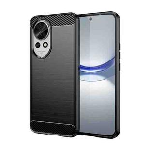 For Huawei nova 12 Brushed Texture Carbon Fiber TPU Phone Case(Black)