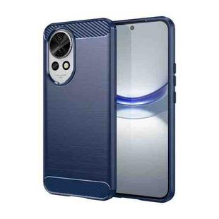 For Huawei nova 12 Brushed Texture Carbon Fiber TPU Phone Case(Blue)