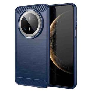 For Huawei Mate 70 Pro / 70 Pro+ Brushed Texture Carbon Fiber TPU Phone Case(Blue)