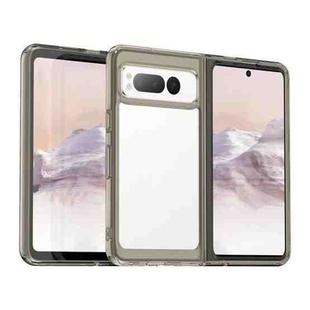 For Google Pixel Fold Colorful Series Acrylic + TPU Phone Case(Transparent Grey)