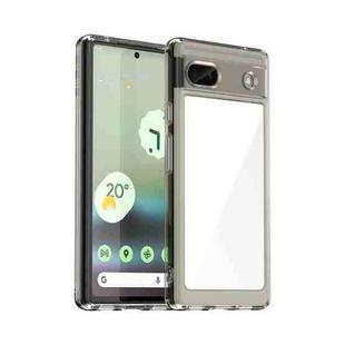 For Google Pixel 6A Colorful Series Acrylic + TPU Phone Case(Transparent Grey)