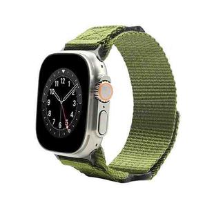 Nylon Two Section Watch Band For Apple Watch SE 40mm(Dark Green)