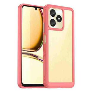 For Realme C51 Colorful Series Acrylic Hybrid TPU Phone Case(Red)