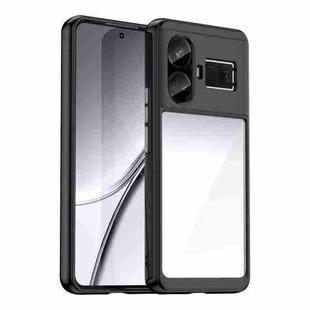 For Realme GT5 Colorful Series Acrylic Hybrid TPU Phone Case(Black)