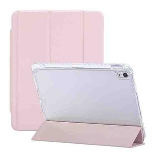 For iPad Pro 11 2022 / 2021 / 2020 3-Fold Lock Buckle Leather Smart Tablet Case(Pink)