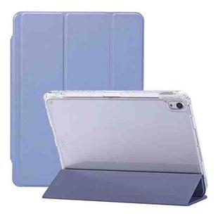 For iPad Pro 11 2022 / 2021 / 2020 3-Fold Lock Buckle Leather Smart Tablet Case(Lavender Purple)