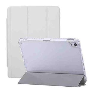 For iPad Air 2022 / 2020 10.9 3-Fold Lock Buckle Leather Smart Tablet Case(Grey)