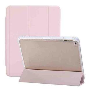 For iPad Air / Air 2 / 9.7 2017 / 2018 3-Fold Lock Buckle Leather Smart Tablet Case(Pink)