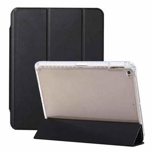 For iPad Air / Air 2 / 9.7 2017 / 2018 3-Fold Lock Buckle Leather Smart Tablet Case(Black)