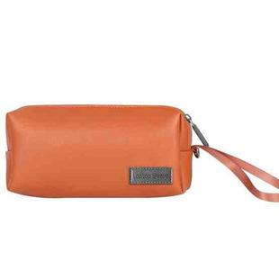 Waterproof PU Leather Laptop Accessory Bag(Brown)