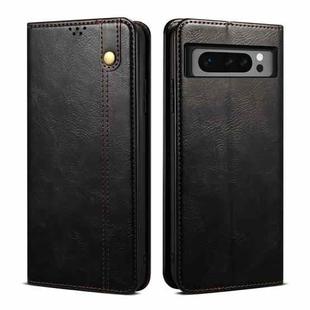 For Google Pixel 8 Pro Oil Wax Crazy Horse Texture Leather Phone Case(Black)