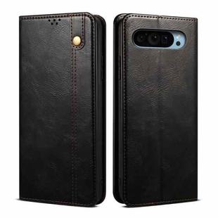 For Google Pixel 9 / 9 Pro Oil Wax Crazy Horse Texture Leather Phone Case(Black)