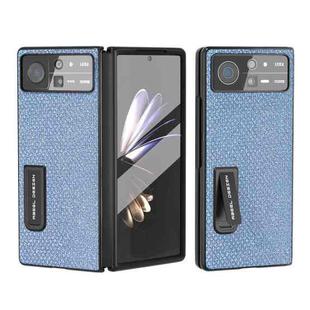 For Xiaomi Mix Fold 2 Integrated Diamond Series Black Edge Phone Case with Holder(Sapphire Blue)