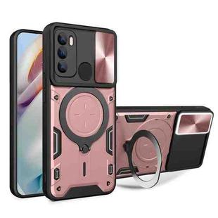 For Motorola Moto G60 CD Texture Sliding Camshield Magnetic Holder Phone Case(Pink)