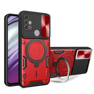 For Motorola Moto G30 / G20 / G10 CD Texture Sliding Camshield Magnetic Holder Phone Case(Red)