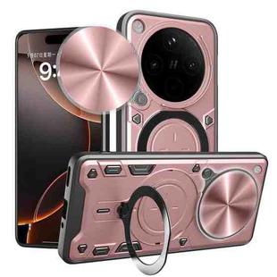 For OPPO Find X8 CD Texture Sliding Camshield Magnetic Holder Phone Case(Pink)