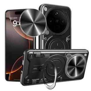 For OPPO Find X8 CD Texture Sliding Camshield Magnetic Holder Phone Case(Black)