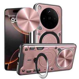 For OPPO Find X8 Pro CD Texture Sliding Camshield Magnetic Holder Phone Case(Pink)