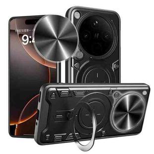 For OPPO Find X8 Pro CD Texture Sliding Camshield Magnetic Holder Phone Case(Black)