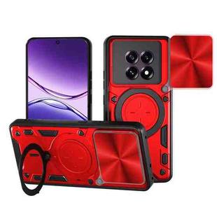 For OPPO F29 5G Global CD Texture Sliding Camshield Magnetic Holder Phone Case(Red)