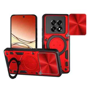 For OPPO F29 Pro 5G Global CD Texture Sliding Camshield Magnetic Holder Phone Case(Red)