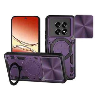 For OPPO F29 Pro 5G Global CD Texture Sliding Camshield Magnetic Holder Phone Case(Purple)
