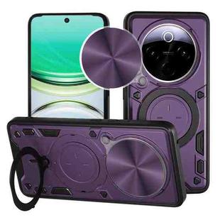 For vivo Y300 Pro CD Texture Sliding Camshield Magnetic Holder Phone Case(Purple)