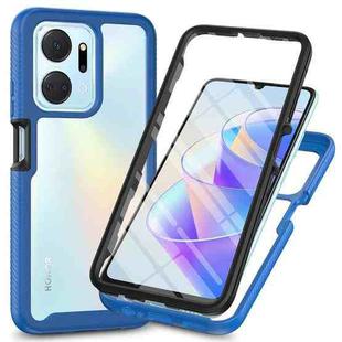 For Honor X7a Starry Sky Full Body Hybrid Shockproof Phone Case with PET Film(Royal Blue)