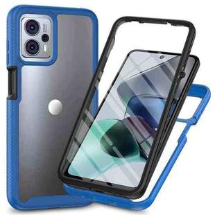 For Motorola Moto G13 / G23 Starry Sky Full Body Hybrid Shockproof Phone Case with PET Film(Royal Blue)