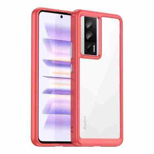 For Xiaomi Poco F5 Pro Colorful Series Acrylic Hybrid TPU Phone Case(Red)