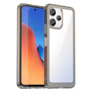 For Xiaomi Poco M6 Pro 5G Colorful Series Acrylic Hybrid TPU Phone Case(Transparent Grey)