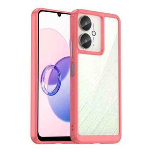 For Xiaomi Poco C65 Colorful Series Acrylic Hybrid TPU Phone Case(Red)