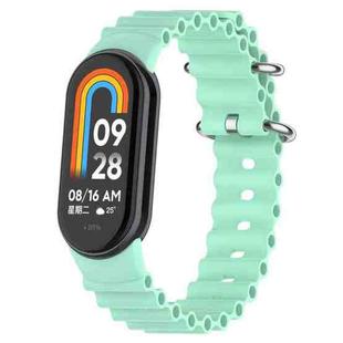 For Xiaomi Mi Band 8 Ocean Silicone Watch Band(Blue Sea Color)