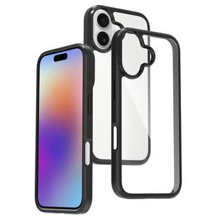 For iPhone 17 Scratchproof Acrylic TPU Phone Case(Black)