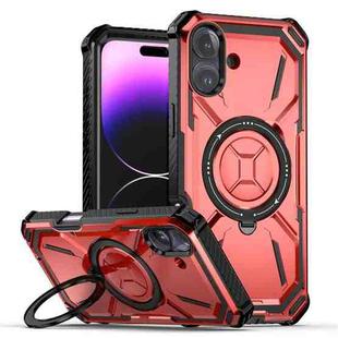 For iPhone 16 Plus Armor Series Holder Phone Case(Red)