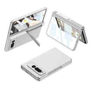 For Google Pixel Fold GKK Integrated Fold Hinge Full Coverage Phone Case with Holder(White)