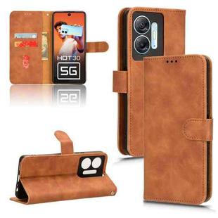 For Infinix Hot 30 5G Skin Feel Magnetic Flip Leather Phone Case(Brown)