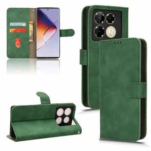For Infinix Note 40 5G Skin Feel Magnetic Flip Leather Phone Case(Green)