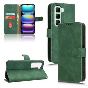 For Infinix Hot 50 4G Skin Feel Magnetic Flip Leather Phone Case(Green)