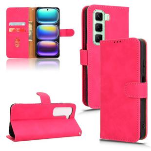 For Infinix Hot 50 4G Skin Feel Magnetic Flip Leather Phone Case(Rose Red)