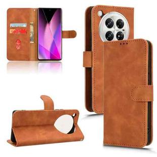 For Infinix Zero 40 5G Skin Feel Magnetic Flip Leather Phone Case(Brown)