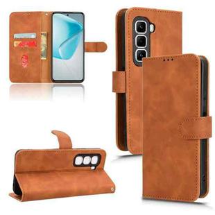 For Infinix Hot 50 Pro Skin Feel Magnetic Flip Leather Phone Case(Brown)