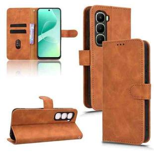 For Infinix Hot 60 5G Skin Feel Magnetic Flip Leather Phone Case(Brown)