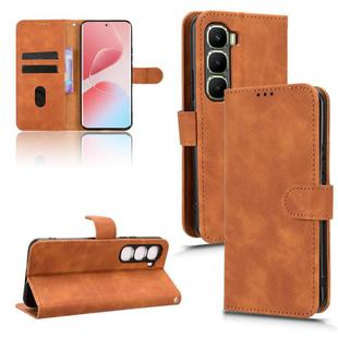 For Infinix Hot 60 Pro+ 4G Skin Feel Magnetic Flip Leather Phone Case(Brown)
