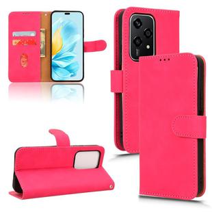 For Honor 200 Lite Global Skin Feel Magnetic Flip Leather Phone Case(Rose Red)