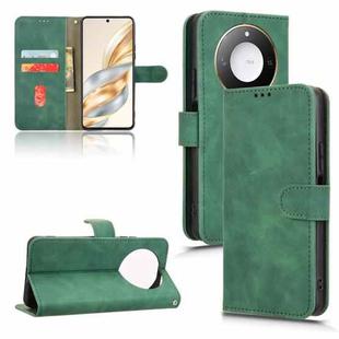 For Honor X60 5G Skin Feel Magnetic Flip Leather Phone Case(Green)