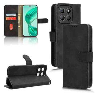For Honor X8c 4G Skin Feel Magnetic Flip Leather Phone Case(Black)