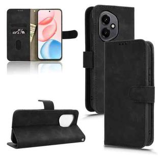 For Honor 400 Skin Feel Magnetic Flip Leather Phone Case(Black)