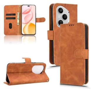 For Honor 400 Pro Global 160.8mm Skin Feel Magnetic Flip Leather Phone Case(Brown)